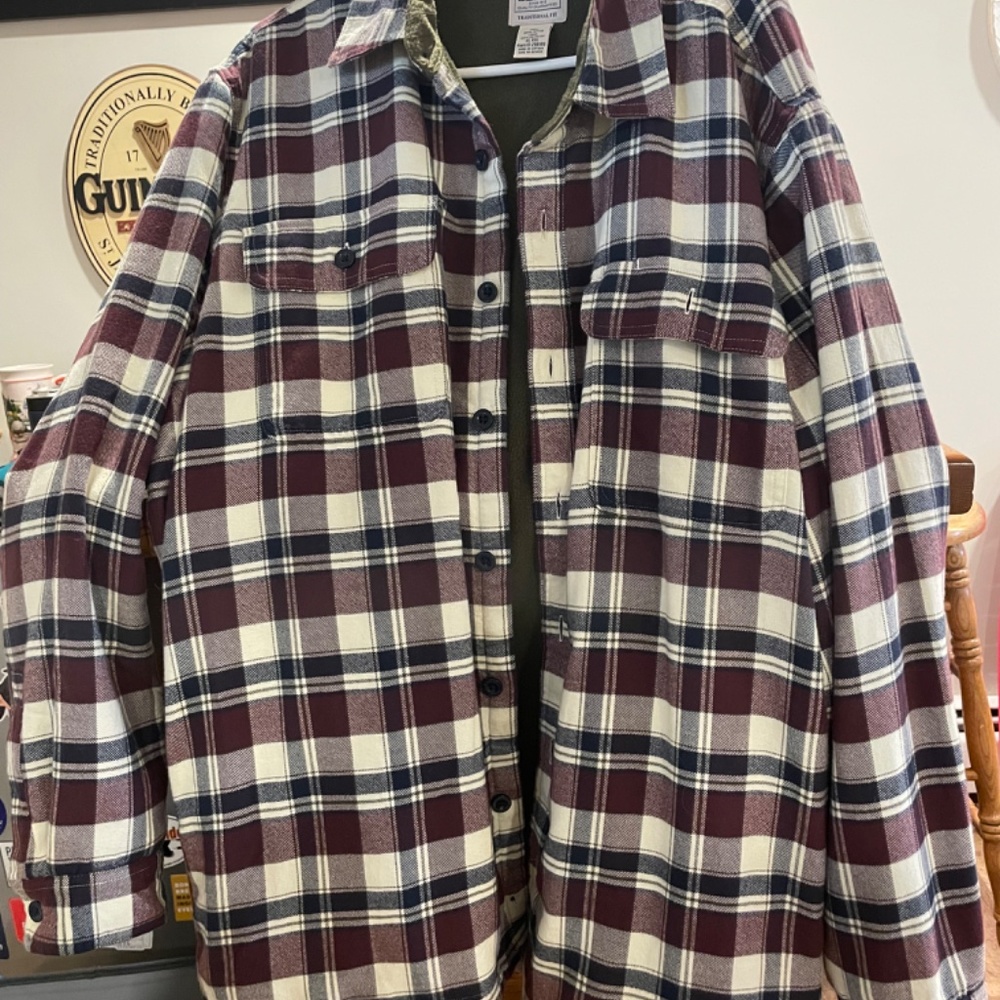 LL Bean Lined Button Down - Picture 5 of 6
